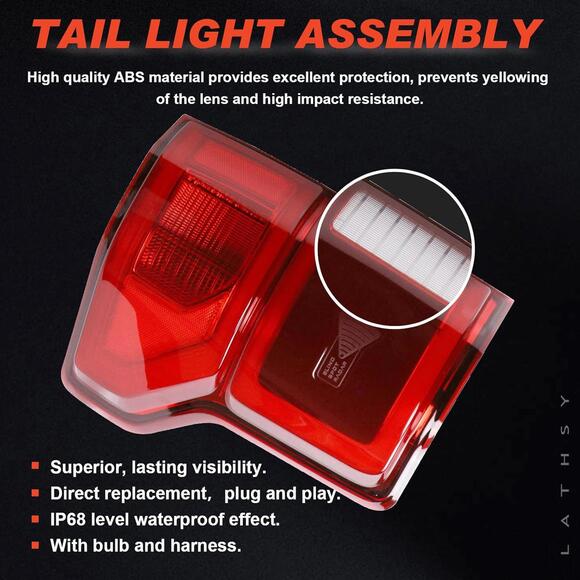 LED Tail Light Right Passenger Side Ford F150 2018-2020 W/Blind Spot Brakelights - Picture 5 of 9